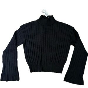 💕 Women’s Rivir NWT Black Ribbed Turtleneck Sweater in Size Medium